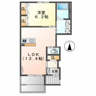 Jiro上之島【1階】の間取り