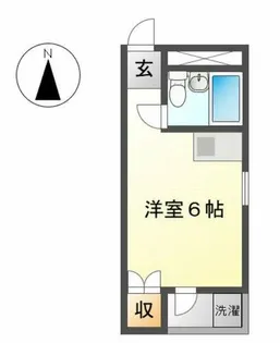 ラ・メゾンパシフィック芳野【B号室】の間取り