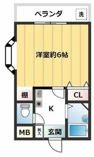 ベルメゾン一須賀Ⅰ号館【310号室】の間取り
