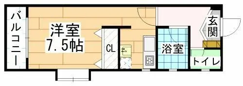 シェリール片野通り【6階】の間取り