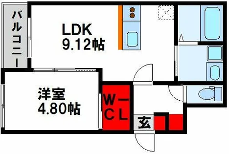 BRAVE BASE 元宮【1階】の間取り