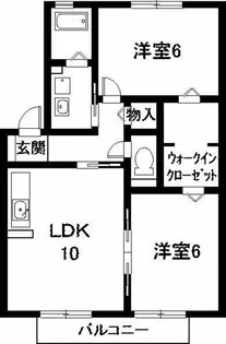 グリーンフィールド【101号室】の間取り