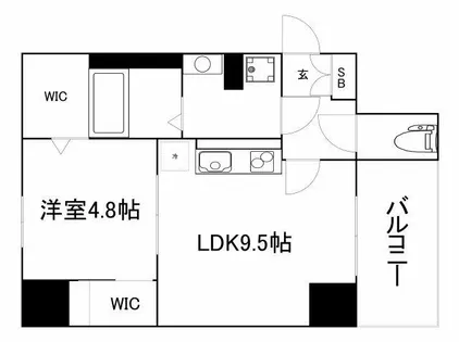 アビエール松屋町【5階】の間取り