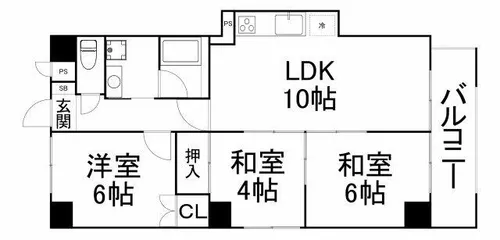 メゾン松岡【8階】の間取り