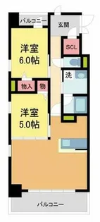 エーレックス西宮【2階】の間取り