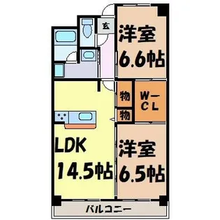 Hill Palace IKAI【6階】の間取り