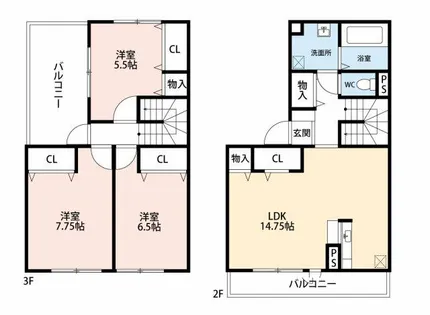 サツキ【202号室】の間取り