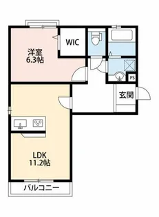 マーナ住吉【203号室】の間取り