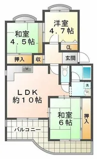シティハイツ竹の台【4階】の間取り
