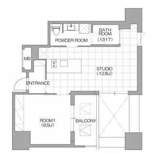 リバーサイドタワー中之島【17階】の間取り