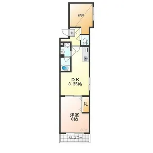 Sフラット円町【1階】の間取り