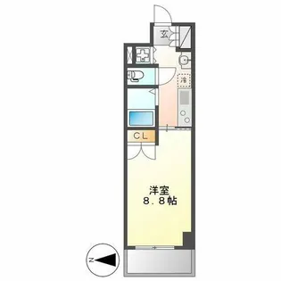 HF久屋大通レジデンス【705号室】の間取り