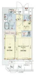 プレサンスOSAKA DOMECITYビーツ【13階】の間取り
