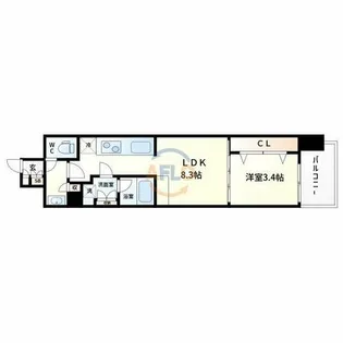 アーバネックス本町Ⅱ【14階】の間取り