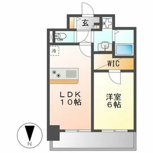 プレサンス東別院セレニス【1001号室】の間取り