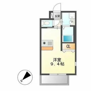 プレサンス鶴舞駅前ブリリアント【3階】の間取り