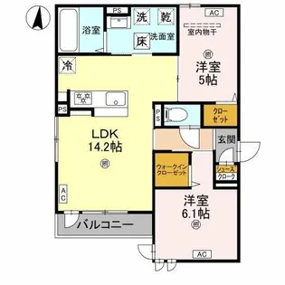 PassaroGrande墨江EAST【1階】の間取り