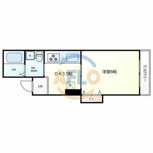 ドルフ天王寺【1階】の間取り