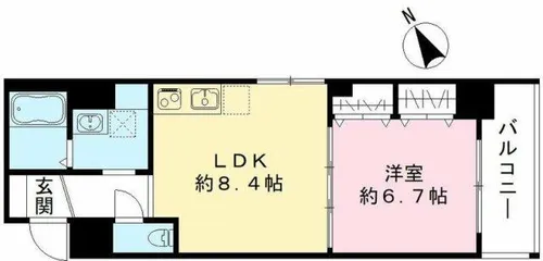 パークナードフィットなかもず【10階】の間取り
