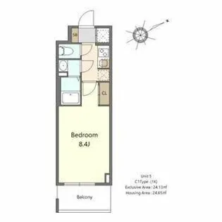 S-RESIDENCE堺浜寺axial【5階】の間取り