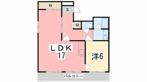 シャトー三和Ⅲ号館【801号室】の間取り