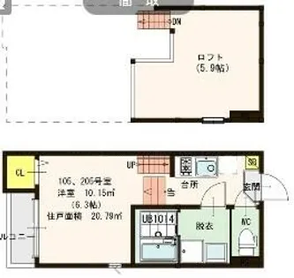 ペールエール【2階】の間取り