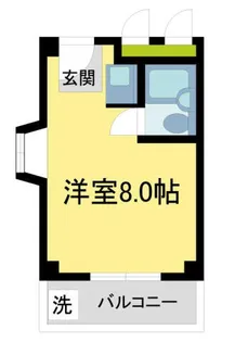 グローバル槻木【206号室】の間取り