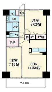 エスヴェール北梅田【4階】の間取り