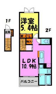 プラセール宝塚Ⅱ【205号室】の間取り
