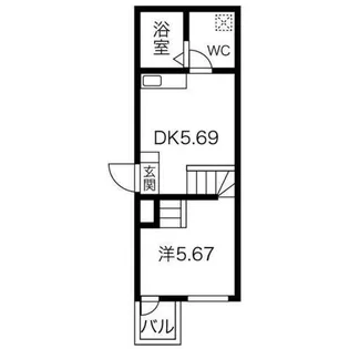 ピアチェーレ新栄【2階】の間取り