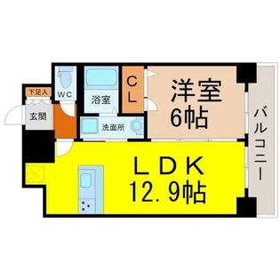 ディアレイシャス矢場町【15階】の間取り