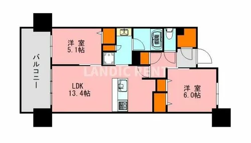 パークアソシア ザ・レジデンス【5階】の間取り