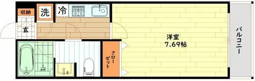 ライブコート北梅田【12階】の間取り