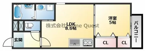 フジパレス弥刀駅北Ⅰ番館【2階】の間取り