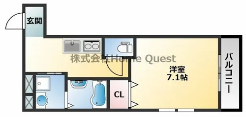 フジパレス弥刀駅北Ⅰ番館【2階】の間取り