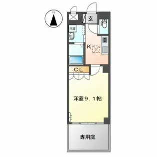 ヴァるメス・リヒト にしうら【1階】の間取り