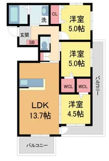 プレシャス小松【2階】の間取り