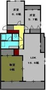 密柑山セピアコート【3階】の間取り