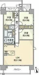 プレサンスロジェ車道【13階】の間取り