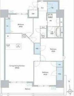 ロイジェント日吉【13階】の間取り