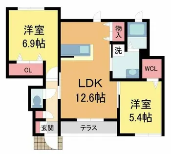 ドミールⅢ【102号室】の間取り