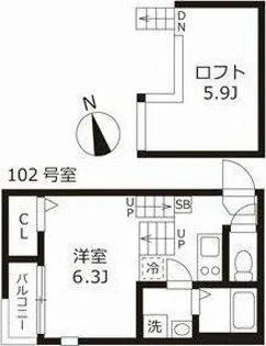 ハーモニーテラス長筬町Ⅴ【1階】の間取り