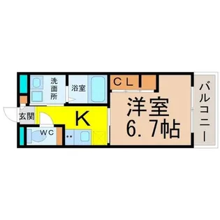 リシュドール伝馬【5階】の間取り