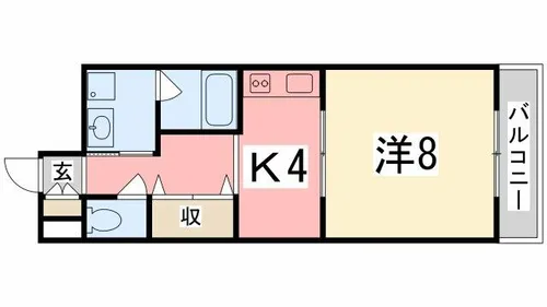 リバーサイド白鷺【203号室】の間取り