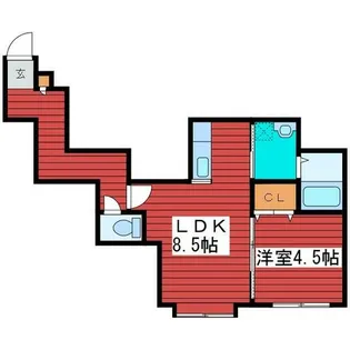 エクエス月寒【206号室】の間取り