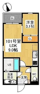 REGALEST上飯田【1階】の間取り