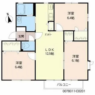 グローブ・たかの C棟【2階】の間取り