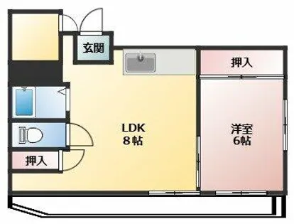 新豊土地ビル【5A号室】の間取り