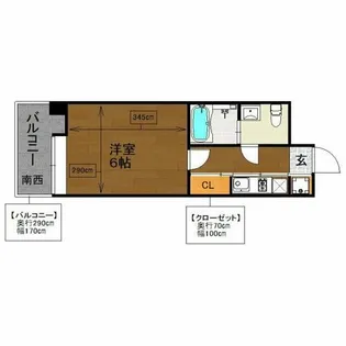 エステートモア博多駅南【4階】の間取り