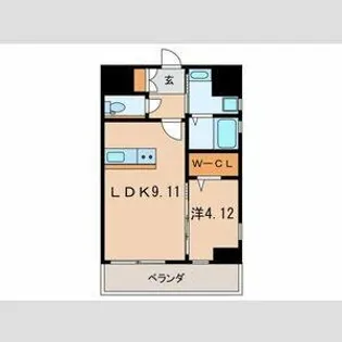 THE HILLS KOKURA【13階】の間取り